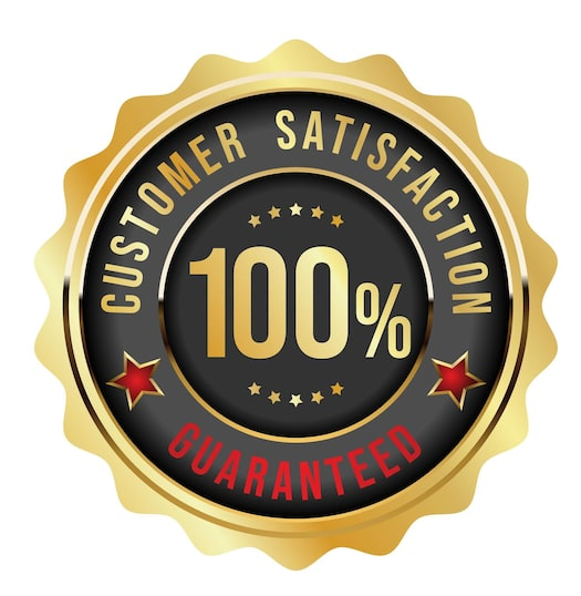customer satisfaction guaranteed hundred percent golden badge 12454 8857